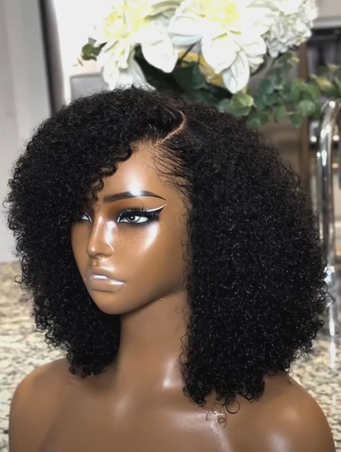 WIG ZARA — Glueless HD Lace Wig – Ready to Wear 12” Luxe Afro Kinky Curly Lace Front Wig
