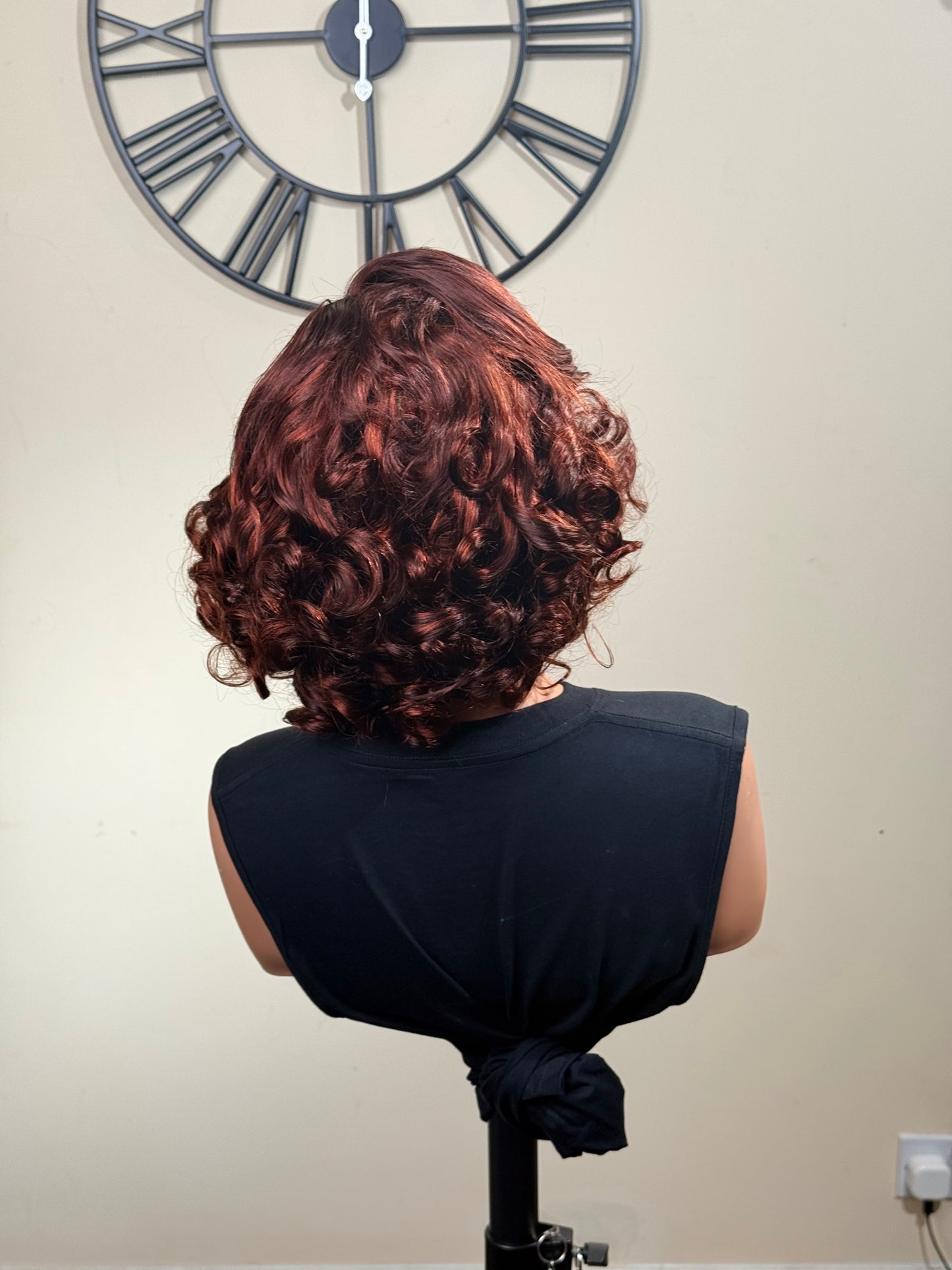 WIG SANDRA — 8” Auburn Bouncy Layered 5x5 Closure Wig (Limited Edition)