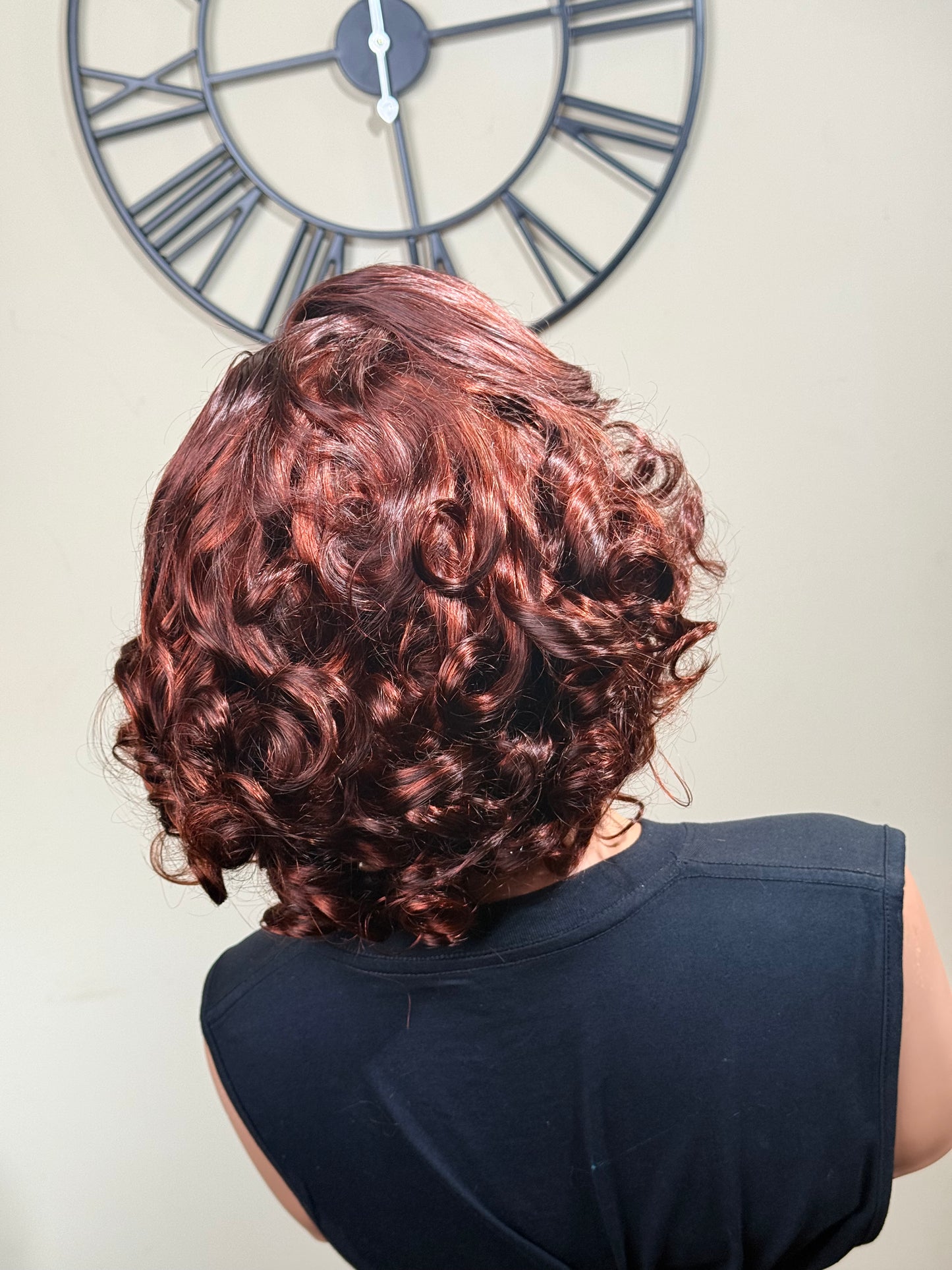 WIG SANDRA — 8” Auburn Bouncy Layered 5x5 Closure Wig (Limited Edition)