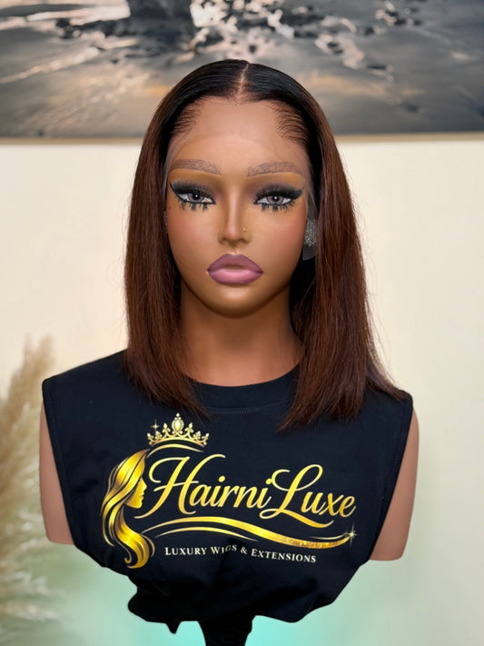 WIG DIANA — Glueless HD Lace Wig – Ready to Wear 10” Lagos Hairline Bob Lace Front Wig